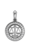 Libra Charm in silver